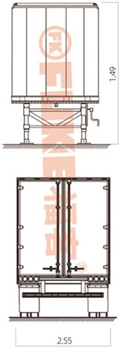 Semirimorchio furgonato, FK35-1306G